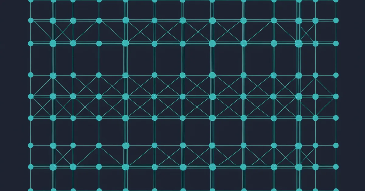 Five geometric workflow path visualizations arranged in a grid pattern