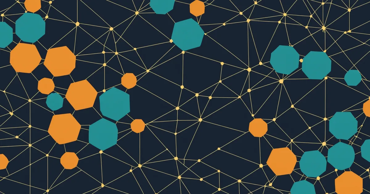 Abstract visualization of a workflow pipeline transitioning from prototype to production state